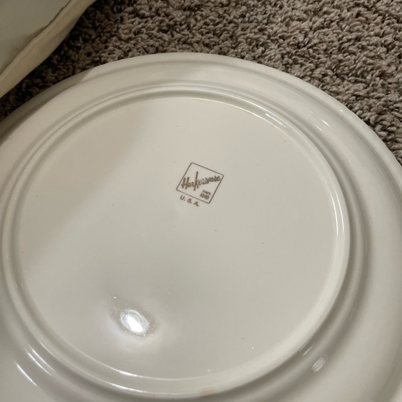 Harkerware USA Since 1840 Currier & Ives Scene Bread/Dessert Plates-Gold Trim - Picture 3 of 6